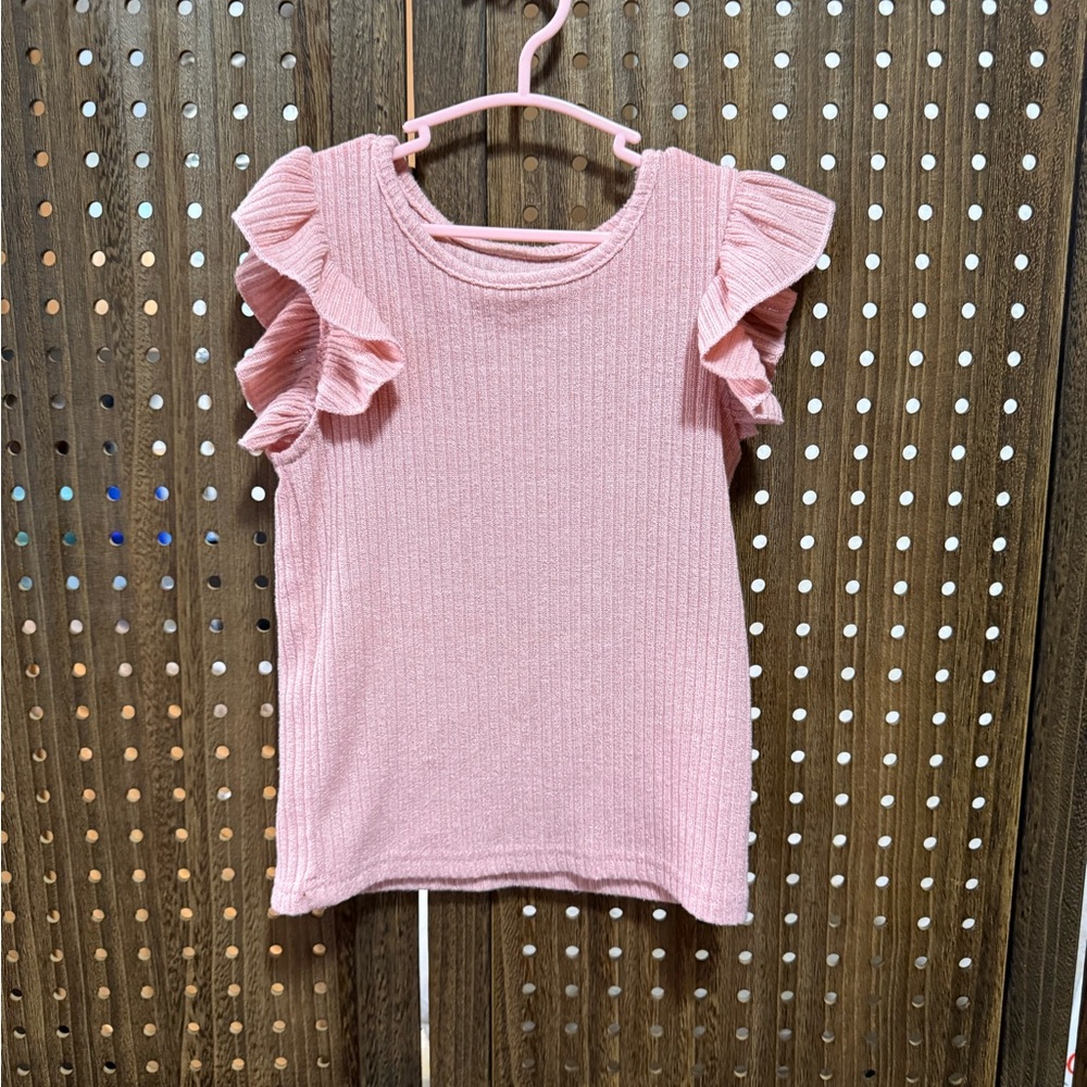 Pink Ruffled Kids Top